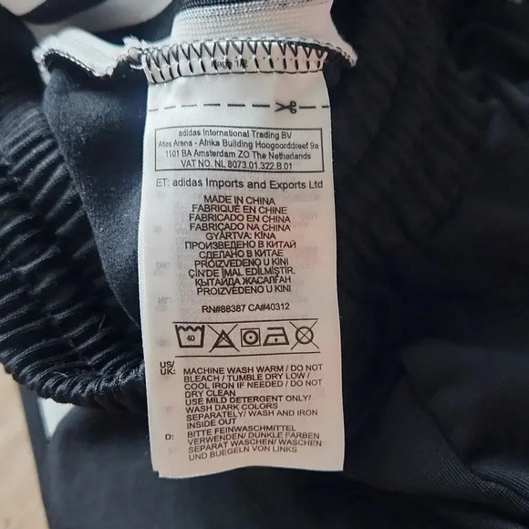 Adidas Three Stripe Logo Drawstring Joggers - Picture 5 of 7